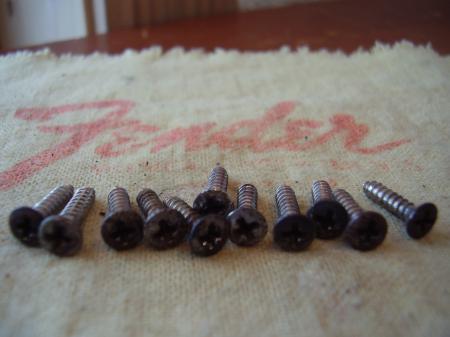1963 ORIG EARLY FENDER STRAT 11 PICKGUARD SCREWS 