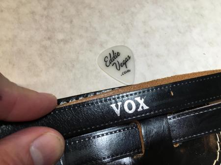 1965 Orig Vintage VOX Black Guitar Strap MINT Shape