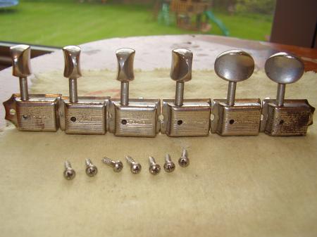 1958 ORIGINAL SINGLE LINE KLUSON STRAT TUNERS