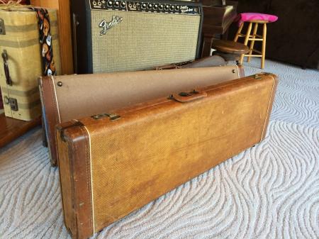 1959 Orig Tweed Gold Lined Fender Stratocaster Case