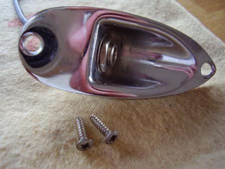 1966 ORIG FENDER STRATOCASTER OUTPUT JACK WITH SCREWS