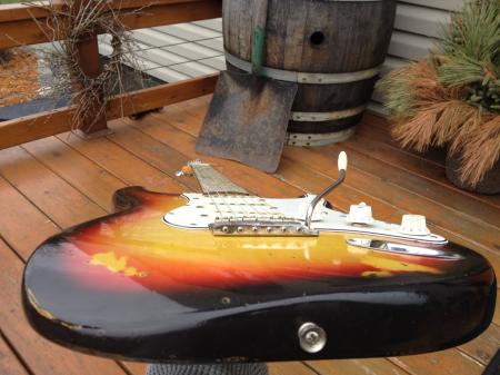 1963 Orig Finish Fender Strat Body 3lb 14 oz Pre CBS