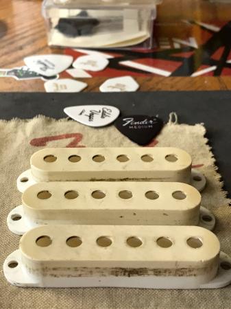 1965 ORIG PRE CBS Fender Stratocaster Pickup Covers (3)