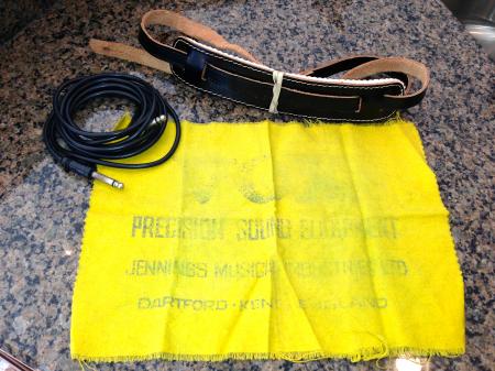 1964 VOX ORIG STRAP CORD POLISHING CLOTH CASE CANDY 