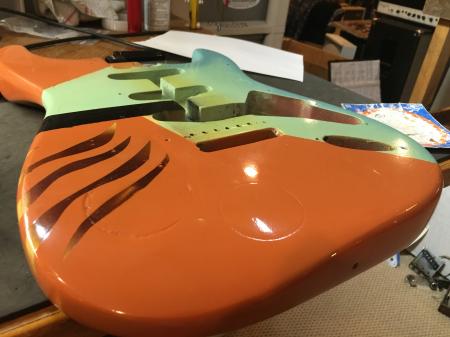 1966 Orig Fender Strat Body Finished Like Eric Clapton Crossroads 