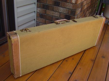 1957 1982 Fullerton RI Tweed Fender Strat Case Very Cool Used Shape