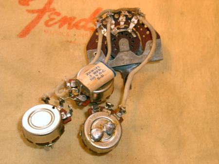 1959 ORIG FENDER STRATOCASTER MINT POTS WITH 3-WAY