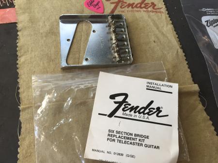 1978 Orig Fender Replacement Six Saddle Bridge For Telecaster