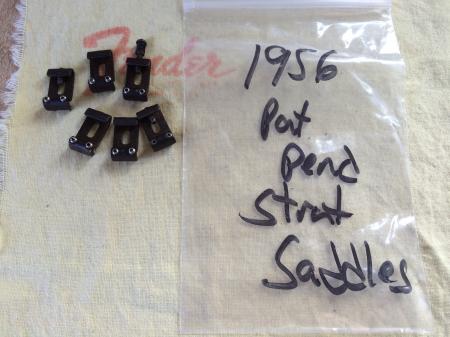 1956 Orig Pat Pend Fender Strat Saddles For Parts OR Fix