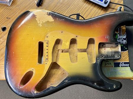 1969 Fender Stratocaster Body 100 Percent Original
