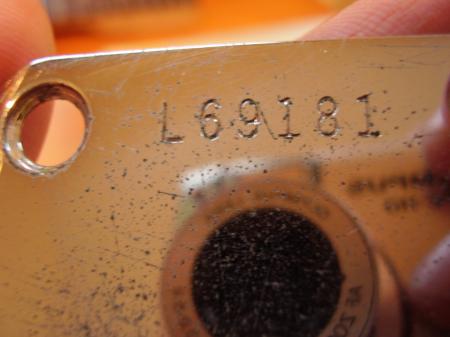 1965 ORIG Pre CBS Fender Stratocaster Neck Plate With (4) Screws L69181 