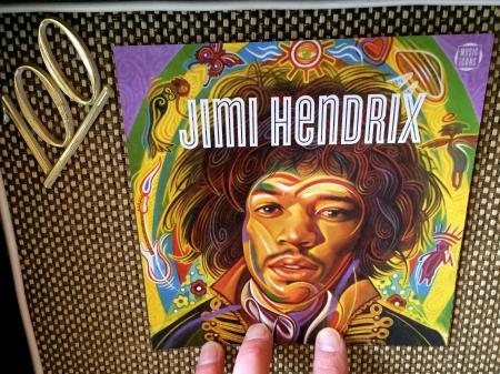 Jimi Hendrix USPS Stamps On 1969 Marshall Basket Weave 4x12 Bottom Cab