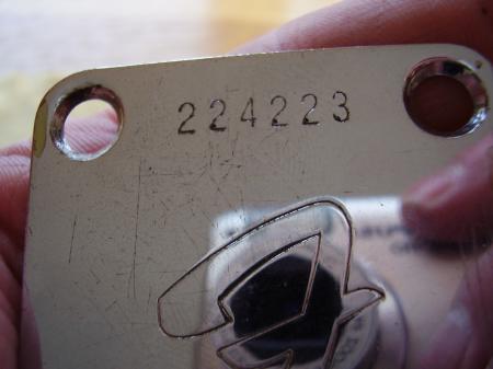 1968 orig fender strat tele neck plate