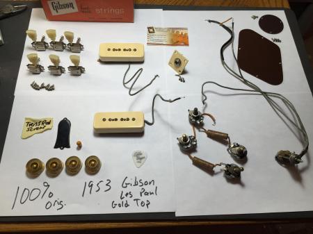 1953 Gibson Les Paul Goldtop Truss Rod Cover With Screws