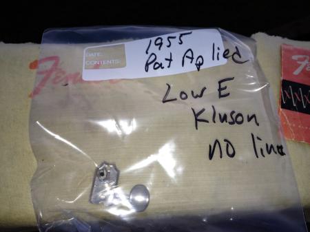 1953 to 1956 Orig LOW E No Line Kluson Tuner Fender Strat or Tele