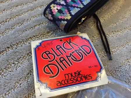 1960's BlACK DIAMOND Hippy Fender Stratocaster Strap K@@L & NOS