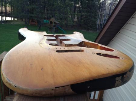 1963 Orig 11/63 Fender Pre CBS Strat Body 3-3/4lbs