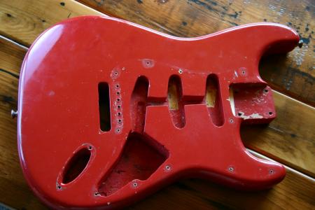 1963 DAKOTA RED FENDER STRAT BODY