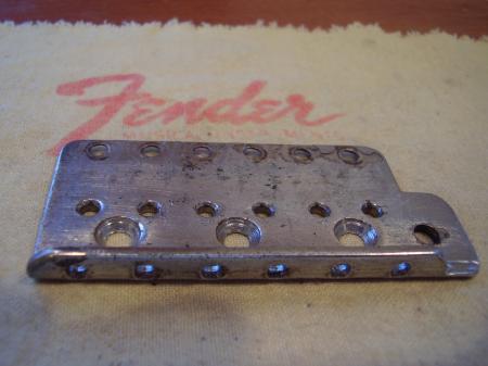 1963 ORIG FENDER STRAT TOP BRIDGE PLATE NICE PATINA
