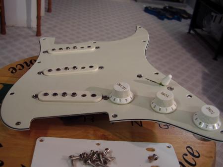 1961 SRV GREEN PICKGUARD ASSEMBLY CUSTOM SHOP USA