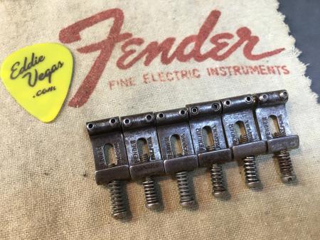 1969 Original PAT PEND Saddles Fender Strat