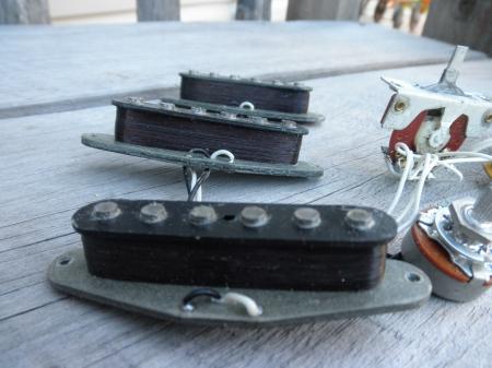 1974 / 1975 Fender Strat Pickups,Pots,3 Way ALL Orig